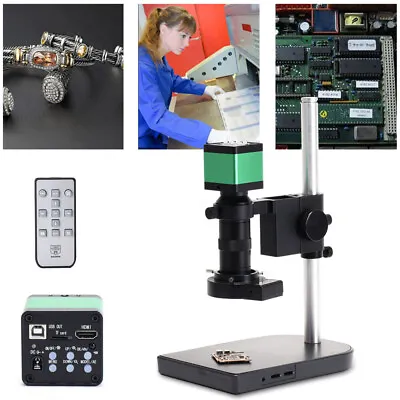 Buy Electronic 48MP 1080P Digital Microscope Industrial HDMI Camera Video Stand SALE • 188.10$