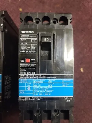 Buy Siemens Ln1e100 Circuit Breaker 90 Amps 3 Pole 480 V • 80$