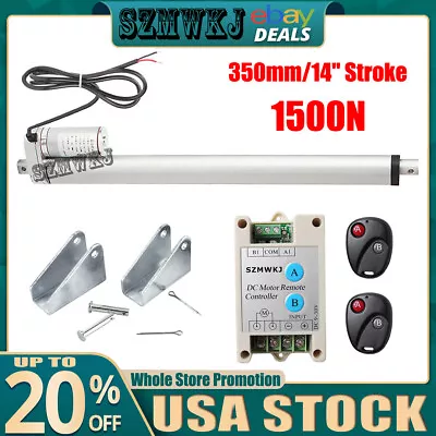 Buy Heavy Duty DC 12V 14  Linear Actuator Electric Motor 330LBS For Auto Car Lift AT • 6.99$