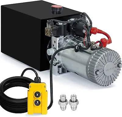 Buy DCHOUSE 12V Double Acting Hydraulic Pump Hydraulic Power Unit For Dump Trailer • 149.99$