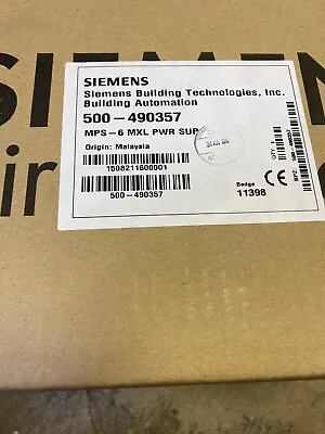 Buy NEW SIEMENS MXL MPS-6 POWER SUPPLY 500-490357 Fire Alarm • 345$