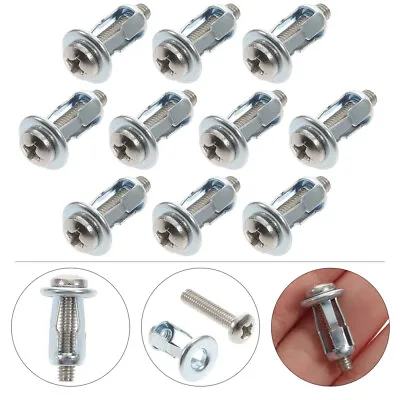 Buy  10 Pcs Wall Anchors And Screws For Drywall Metal Hollow Door Bolts • 5.45$