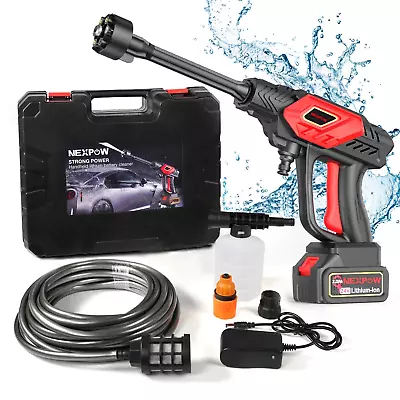 Buy 24V Cordless Pressure Washer With Adjustable Nozzle And 32.8FT Water Sprayer • 116.99$