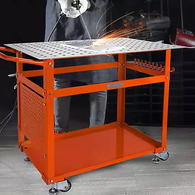 Buy 36  X 24  Portable Welding Table Metal Workbench 360° Degree Swivel Brake Caster • 197.59$