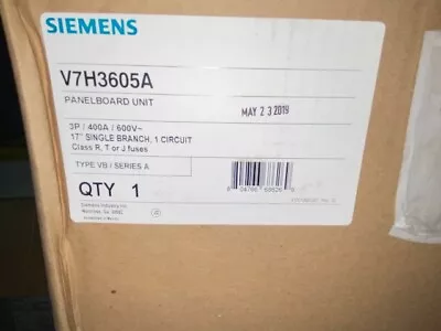 Buy Siemens V7H3605A Panelboard Switch 17  Single Branch, 1 Circuit, 400 A, 3P, 600V • 3,500$