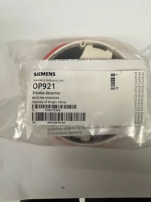 Buy New Siemens Op921 -fire Alarm Photoelectric Smoke Detect. (100+ Available) • 45$