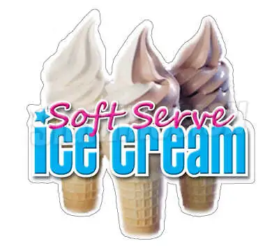 Buy SOFT SERVE ICE CREAM Concession Decal Truck Cart Trailer Stand Sticker • 12.98$