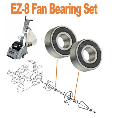 Buy Clarke EZ-8 Floor Sander Vacuum Fan Bearing Set • 19.95$