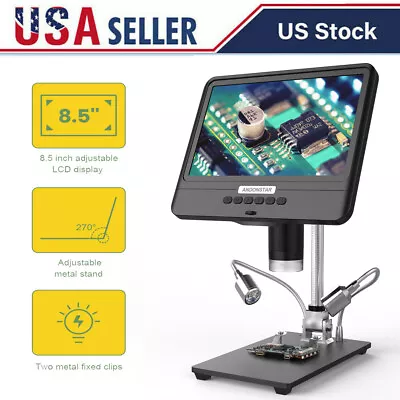 Buy 8.5  LCD Digital Microscope Adjustable Scope Soldering Tool 12MP U5P2 • 114.99$