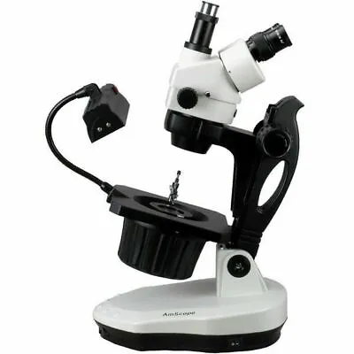 Buy AmScope 7X-45X Advanced Zoom Stereo Microscope With Jewel Gemology Stage • 940.19$