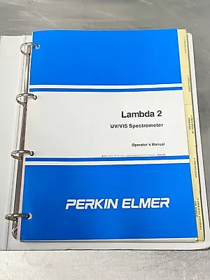 Buy Perkin Elmer PE Lambda 2 Spectrophotometer UV Visible - Users Guide / Manual • 39.99$