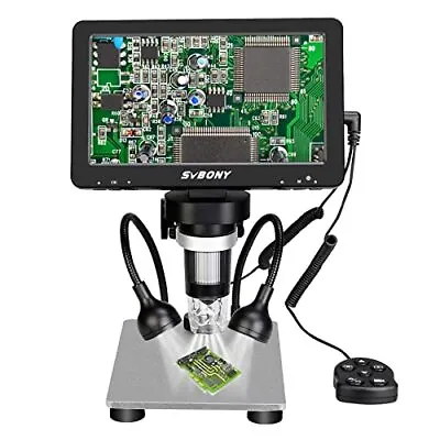 Buy SVBONY SV604 7  1080FHD LCD Digital Microscope 1200X Video Recorder 12MP Camera • 140.96$