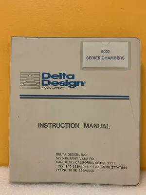 Buy Delta Design 9000 Series Temperature Chambers Instruction Manual • 42.49$