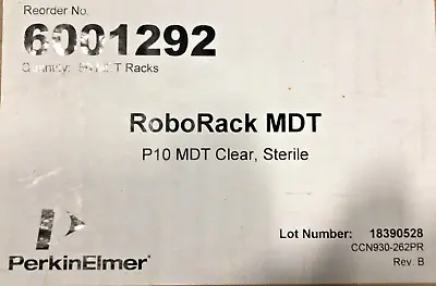 Buy PerkinElmer 6001292 RoboRack 384/Rack MDT 10µL Automated Sterile Tips Qty=19,200 • 999$