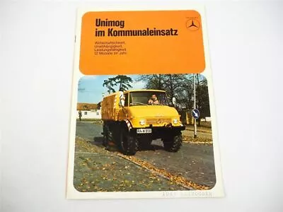 Buy Mercedes Benz Unimog U 30 32 34 54 70 80 84 In Municipal Use Brochure 1974 • 48.81$