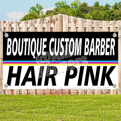 Buy BOUTIQUE CUSTOM Advertising Vinyl Banner Flag Sign Many Sizes BARBER HAIR PINK • 34.35$