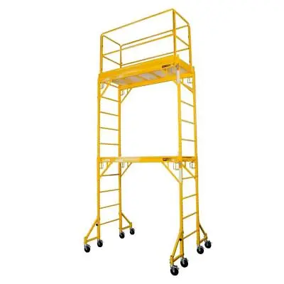 Buy MetalTech Scaffolding With Outriggers Tower 2-Story 836-Lbs Capacity Guard Rail • 763.95$