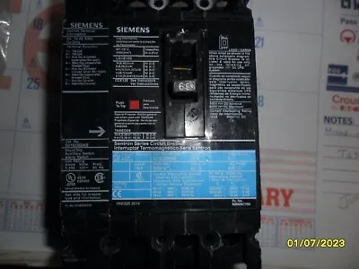 Buy Siemens ED63B060 60 Amp 600V 3 Pole Shunt Trip (S01ED60) Circuit Breaker • 300$