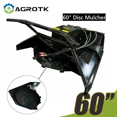 Buy AGT Forestry Disc Mulcher Hydraulic Skid Steer Attachment 20-69 GPM • 8,629$