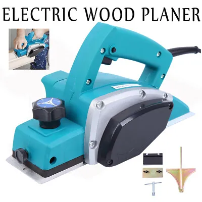 Buy Powerful Electric Wood Planer Door Plane Hand Held Woodworking Surface 110V • 41.79$