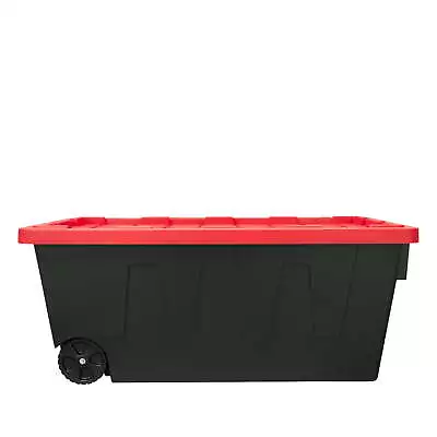 Buy Hyper Tough 50 Gallon Snap Lid Wheeled Plastic Storage Bin Container • 36.16$