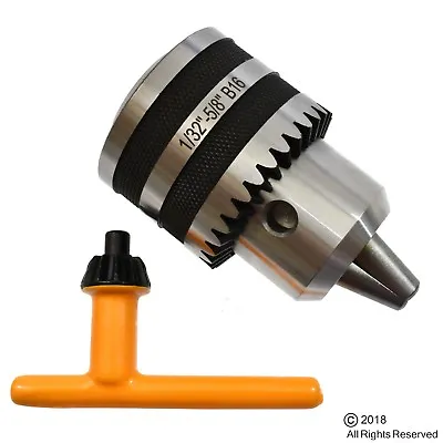 Buy 5/8  Drill Press Precision Chuck B16 B 16 Jacobs Taper With Knurled Grips • 29.95$