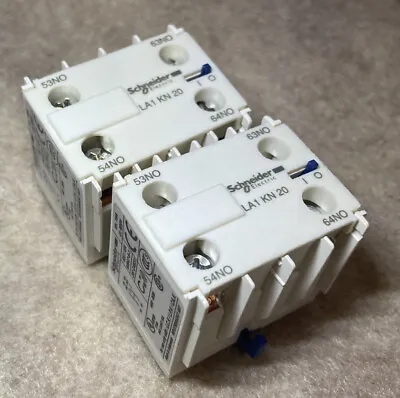 Buy 2x Auxiliary Contact Blocks, 10a 2 NO SCHNEIDER ELECTRIC LA1KN20 TeSys K Series • 20$