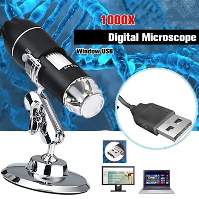 Buy 1000X USB Mini Microscope Handheld 8 LED Digital Microscope Electron Microscope • 21.29$