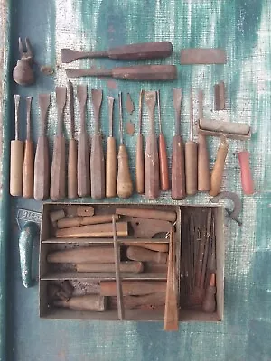 Buy Lathe Tools -- Lot Of Vintage Wood Lathe Tools • 17.07$