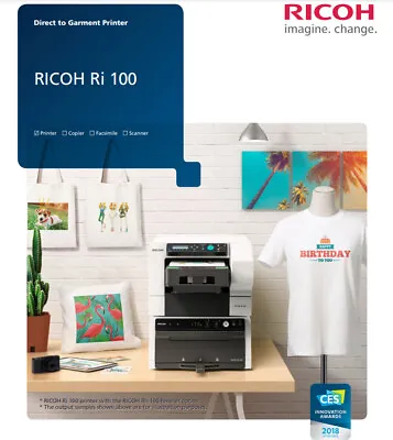 Buy Ricoh RI 100 DTG Direct To Garment Printer NEW 1yr Warranty  • 5,199$