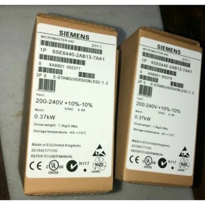 Buy New Siemens 6SE6 440-2AB13-7AA1 6SE6440-2AB13-7AA1 MICROMASTER440 Without Filter • 489.24$