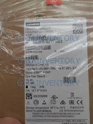 Buy New  SIEMENS 6SL3210-1KE11-8AF2 Variable Frequency Drive • 418.08$