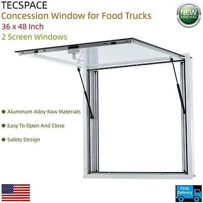 Buy Ginkman 36 X 48 Inch Concession Window For Food Trucks With 2 Screen Windows • 541.99$