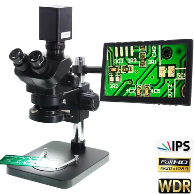 Buy 0745 Simul-Focal Black Microscope Sony IMX385 HDMI Industry V2 Camera Monitor • 499$