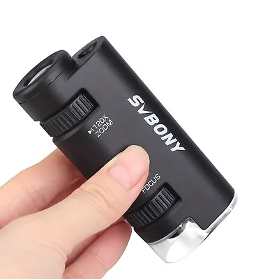 Buy SVBONY SV603 60x-120x Portable Handheld Microscope For Kids Garden Observation • 21.99$