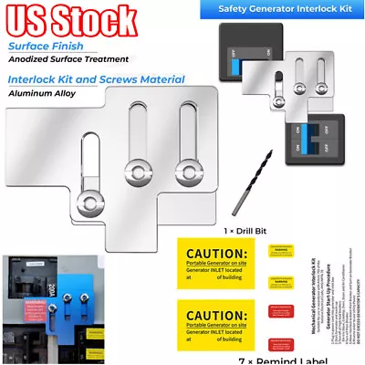 Buy Generator Interlock Kit For Siemens/Murray 150 200AMP Main Breaker Panels Listed • 28.59$