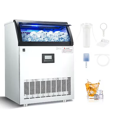 Buy WILPREP Commercial Ice Maker Machine ETL 265lbs Daily Yield 126pc Ice Cube Tray • 799.99$