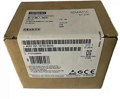 Buy 6es7221-1ef22-0xa0 1pcs New Siemens Plc Simatic S7-200 Em221 6es7221-1ef22-0xa0 • 218.09$