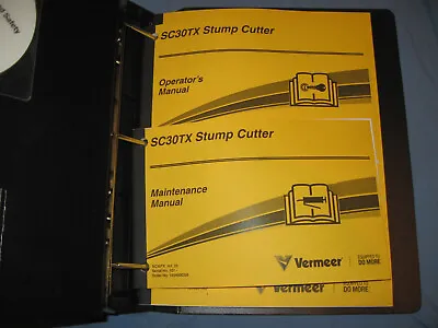 Buy Vermeer Sc30tx Stump Cutter Grinder Parts Operator Maintenance Manual Set • 109.99$