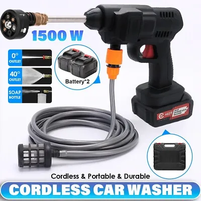 Buy Portable Cordless Electric High Pressure Water Spray Gun Car Washer Cleaner Tool • 49.99$