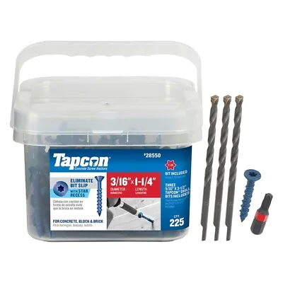 Buy Tapcon 1-1/4 In. L Star Flat Head High/Low Concrete Screws • 31.70$