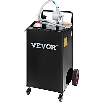Buy VEVOR Fuel Caddy Fuel Storage Tank 35 Gallon 4 Wheels With Manuel Pump Black • 249.90$