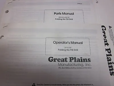 Buy Great Plains 12 End Wheel No Till Drill Operators & Parts Manual • 14.99$