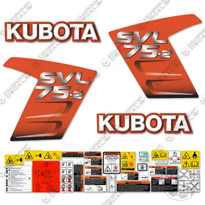 Buy Kubota SVL 75-2 Decal Kit Skid Steer Replacement Decals Kubota - 7 YR 3M Vinyl! • 159.95$