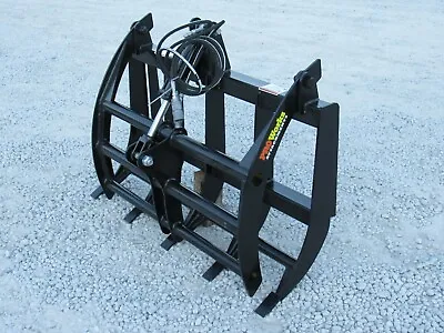 Buy 48  Compact Tractor Root Rake Clam Grapple Attachment Skid Steer Quick Attach • 1,649.99$