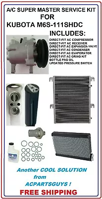 Buy New Compressor Master Service Kit For Kubota M5-111 HDC12 RD451-93900 SV07E • 1,099.99$
