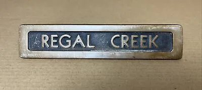 Buy Vintage REGAL CREEK Train Plaque, Brass, Sleeper Car Locomotive - Solid Brass • 175$