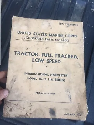 Buy IH International Harvester Marine Corps 1958- Tractor Full Track Parts Manual • 19.99$