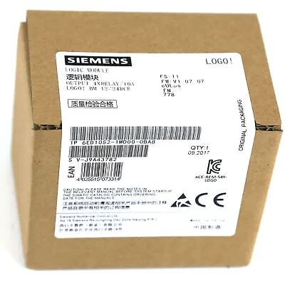 Buy New Siemens LOGO 12/24RCE Logic Module 6ED1052-1MD00-0BA8 6ED1 052-1MD00-0BA8 • 158.02$