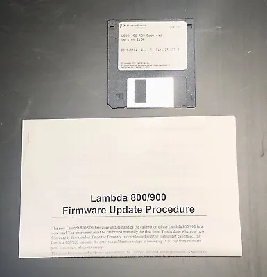Buy Perkin Elmer Lambda 800 / 900 Firmware Update V1.50 (B220-0094 Rev.D) • 49$